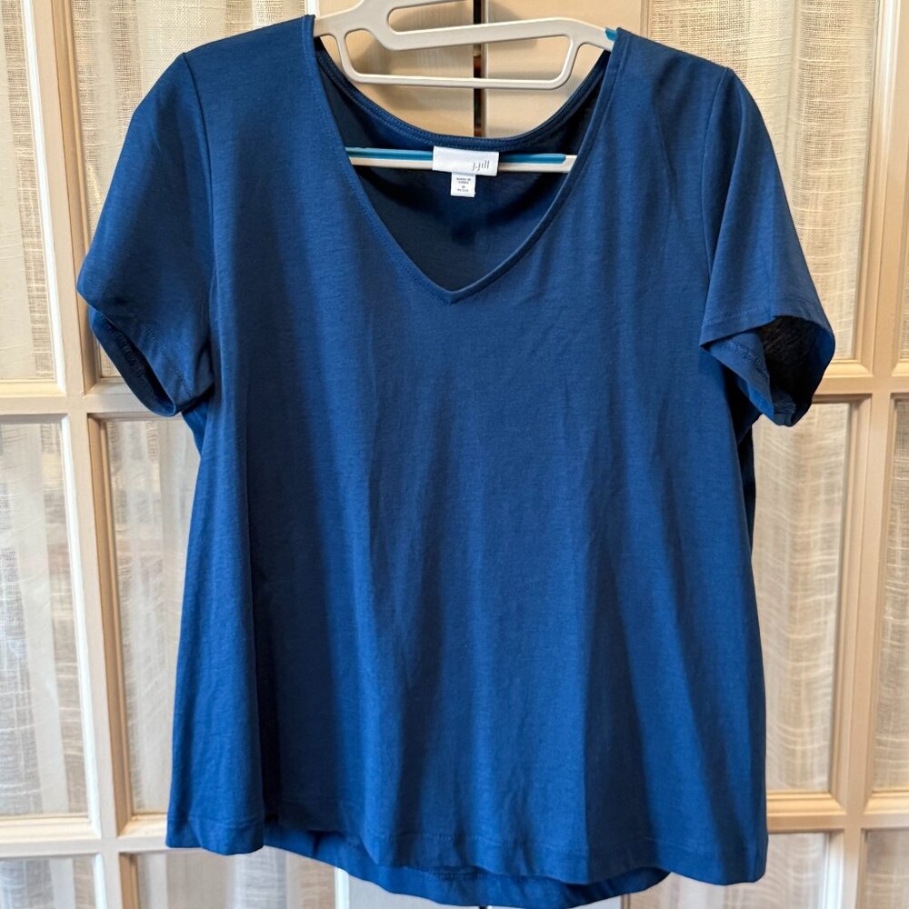 J. Jill Short Sleeve V Neck Tee